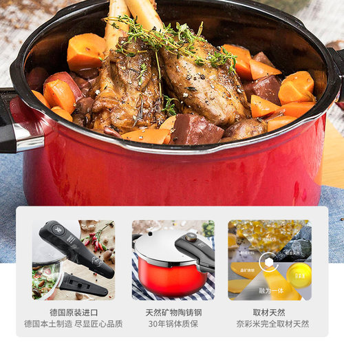 德国福腾宝WMF奈彩米进口锅具套组家用炒锅压力锅煎锅汤奶珐琅锅 - 图0