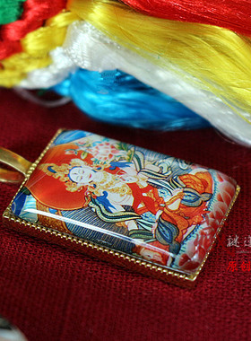 纯铜藏地唐卡男女佛牌来图定制