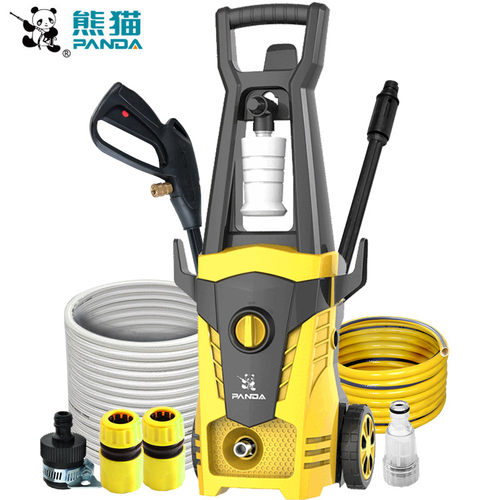 熊猫小型高压洗车机神器家用220V强力便携式清洗机抢刷车水泵水枪 - 图0