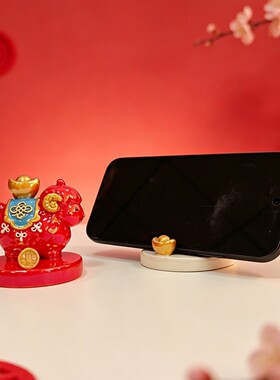 国潮七彩镀生肖羊摆件年会礼盒