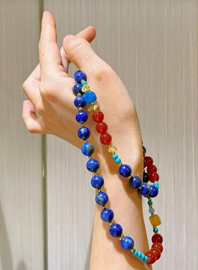 平安吉物天然水晶女款单圈多宝手串饰品礼物送女友闺蜜生日礼物