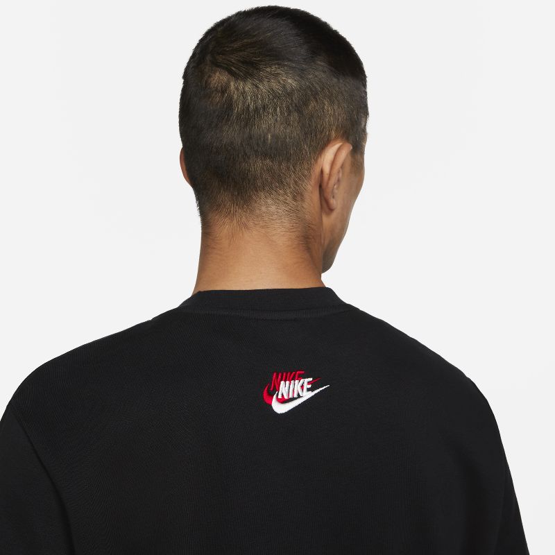 Nike/耐克三勾彩色刺绣休闲运动男女情侣卫衣外套 DJ6915-010-图2