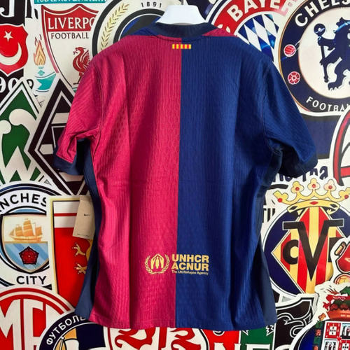 NIKE/耐克24-25巴萨主场球员版球衣舒适短袖足球服FN8797-456 - 图2