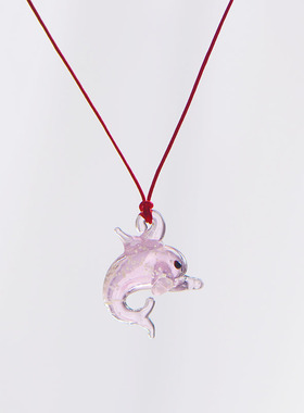 红绳项链手链玻璃夜光海豚挂件海马螃蟹鲸鱼创意男女生小礼物饰品