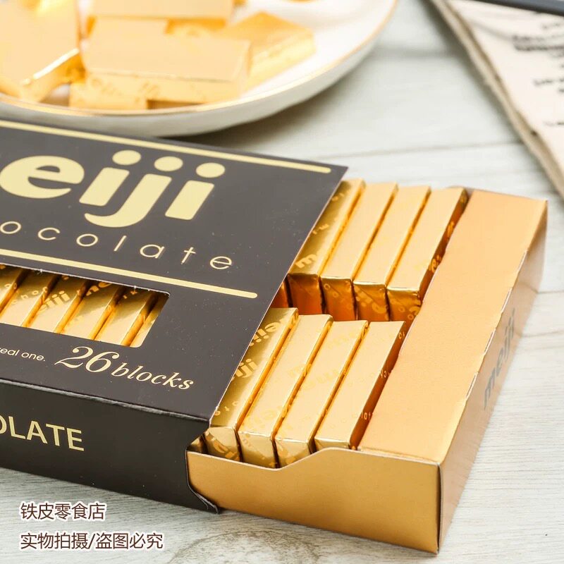 日本进口零食Meiji明治钢琴纯黑巧克力草莓浓牛奶抹茶夹心巧克力