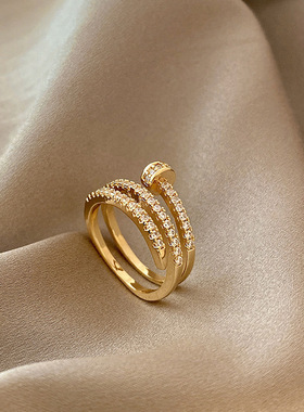 铜微镶冷淡风多层缠绕