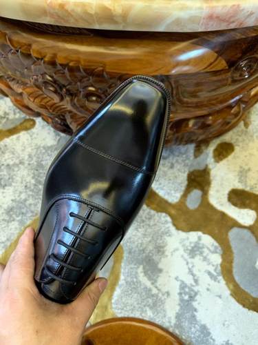 固特异手工男皮鞋高端定制金典三接头牛津鞋透气小牛皮皮底加铁片 - 图2