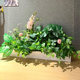 Simulated green plant potted small wall landscaping decoration fake plant fern leaves to surround the background wall with flowers and green leaves