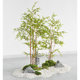 Simulated bamboo interior decoration partition screen retaining wall