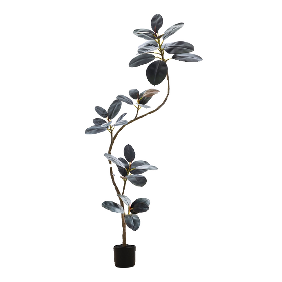 Rubber tree simulated green plant living room decoration potted ornaments
