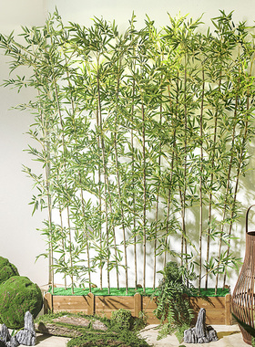 仿真竹子室内装饰假竹子隔断挡墙绿植盆栽摆件大型植物室外盆景