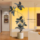 Rubber tree simulated green plant living room decoration potted ornaments
