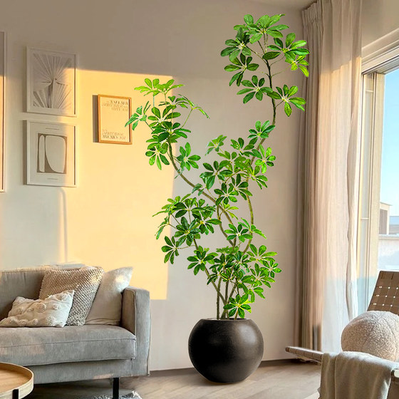 Duck foot wood simulated green plant landscaping indoor large floor-standing landscape tree living room advanced bionic plant decorative ornaments