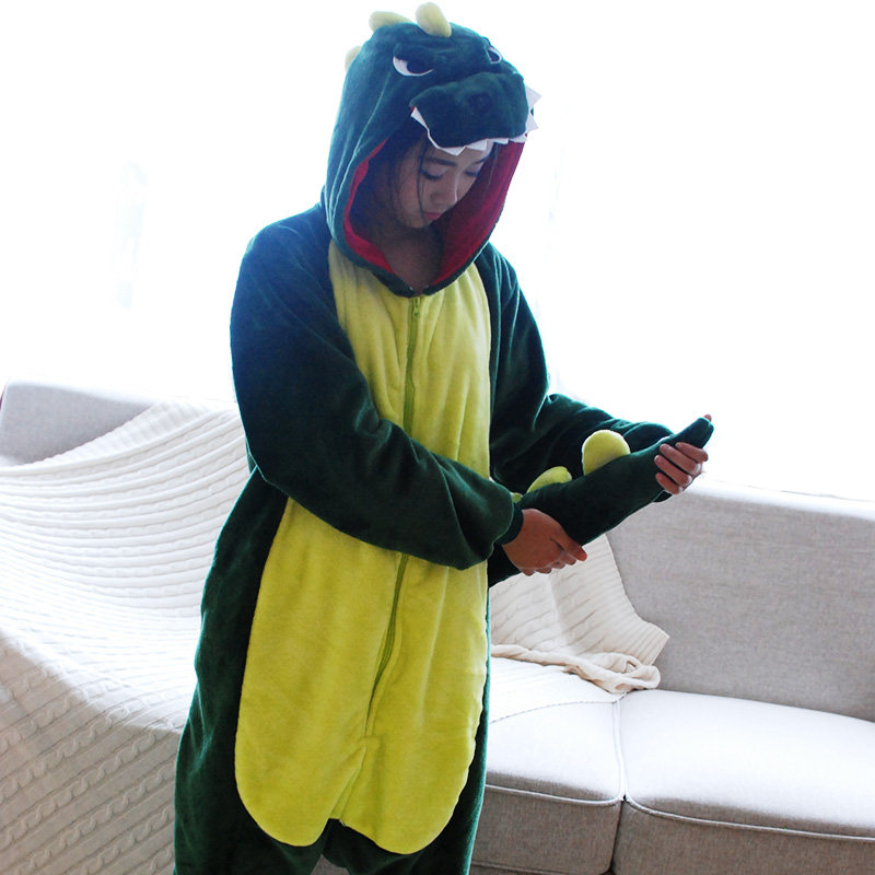 秋冬恐龙卡通动漫动物连体成年睡衣 ovviek睡衣/家居服套装
