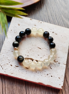 春莳「空山灿烂」小众原创招财天然柠檬黄水晶金曜石手链手串