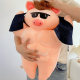 Funny little pig sand sculpture hug pillow plush toy