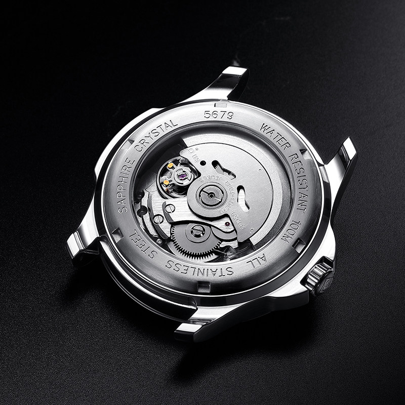 罗西尼手表男机械表学生潮流水鬼100米防水潜水表运动腕表5679