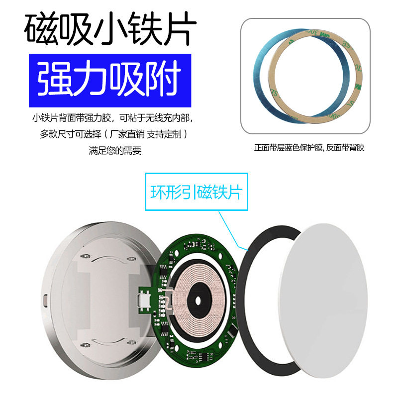 超薄magsafe引磁环片无线充电宝手机壳通用强力磁吸圈车载磁力圈,淘宝优惠券,粉丝福利购,淘宝优惠卷
