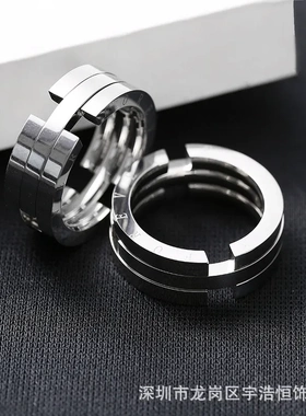 时尚变形戒指 亲吻鱼创意情侣项链 可变形两用戒指  现货直供