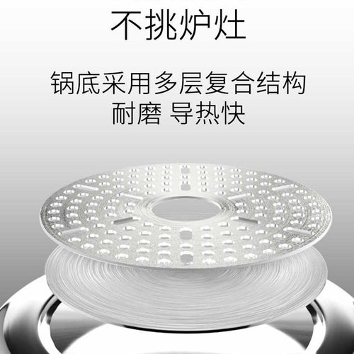 双喜官方旗舰店高压锅家用燃气电磁炉通用迷你防爆安全压力锅 - 图1