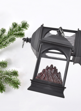 led木炭火焰简易北欧风圣诞装饰