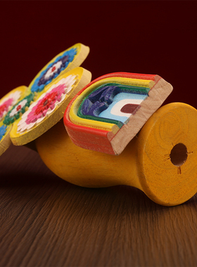 实木彩绘三根本朵玛食子