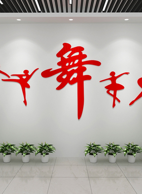 芭蕾舞蹈室3d亚克力立体墙贴练舞房布置贴画舞蹈室背景舞字装饰画