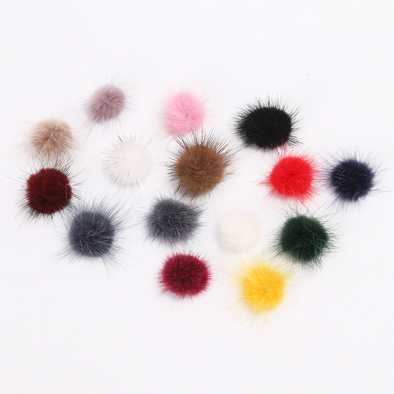 diy水貂毛球手工饰品发饰头饰配件服装鞋帽辅料真毛4cm大50个/卡,淘宝优惠券,粉丝福利购,淘宝优惠卷