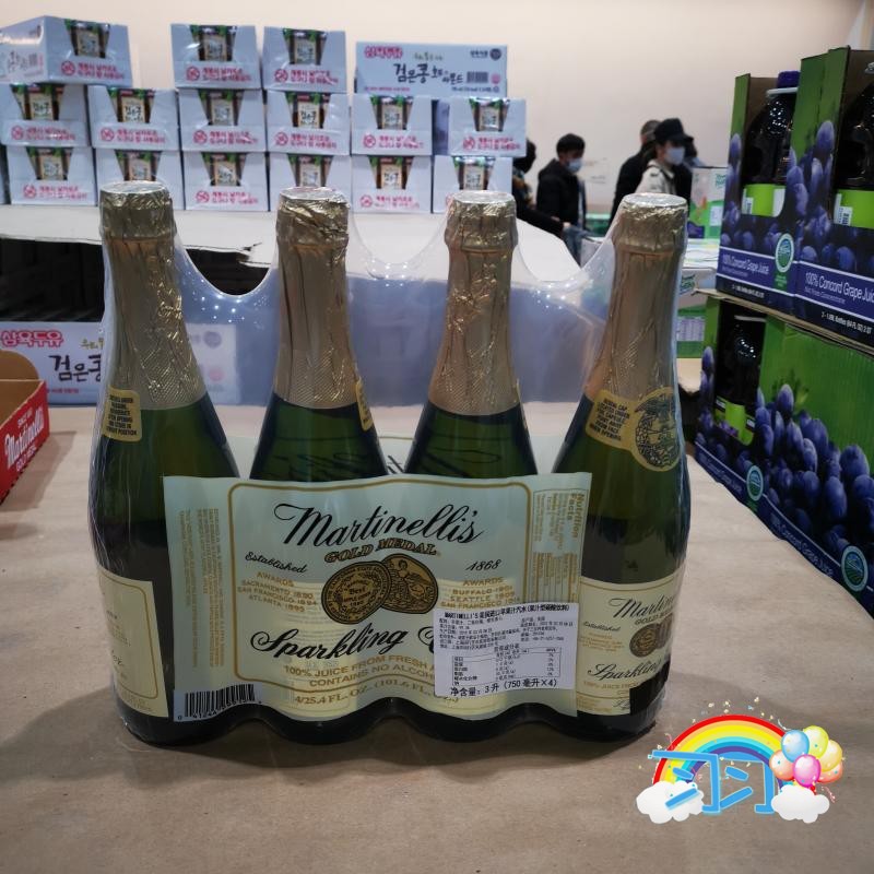 开市客代购 Martinelli's 苹果汁汽水维生素C苹果味碳酸饮料750ml - 图1