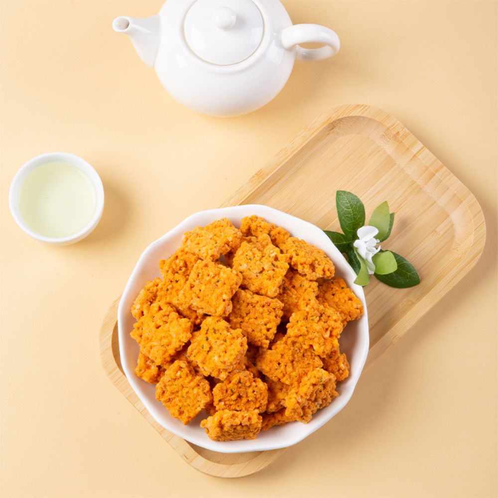 盒马 糯米锅巴咸蛋黄肉松咸蛋黄海苔味1kg宜客蟹黄味糯米锅巴708g