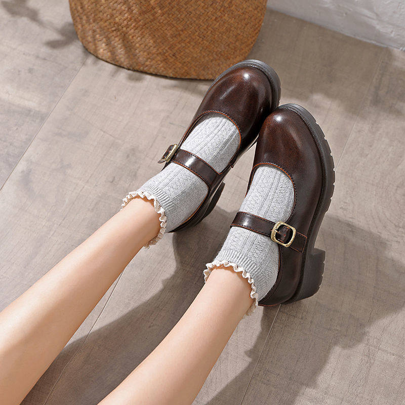 质量超好【玛丽珍鞋】正品牛皮JK制服皮鞋牛筋底复古女鞋子2021新,淘宝优惠券,粉丝福利购,淘宝优惠卷