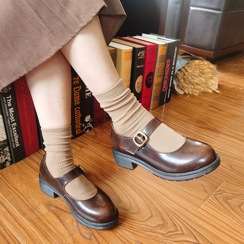 质量超好【玛丽珍鞋】正品牛皮JK制服皮鞋牛筋底复古女鞋子2021新,淘宝优惠券,粉丝福利购,淘宝优惠卷