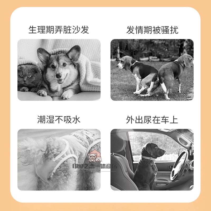 比格犬专用狗狗生理期卫生裤小狗内裤护垫母狗发情期防交配防骚扰-图0