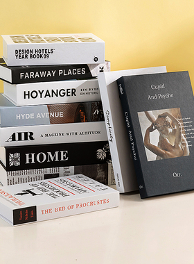 假书摆件创意英文仿真书装饰摆设北欧道具书家居酒店软装饰品