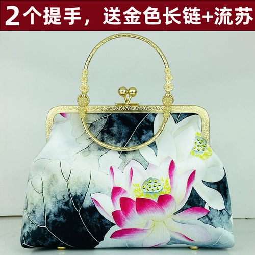 Вместительная и большая этническая маленькая сумка клатч, ретро сумка через плечо, китайский стиль