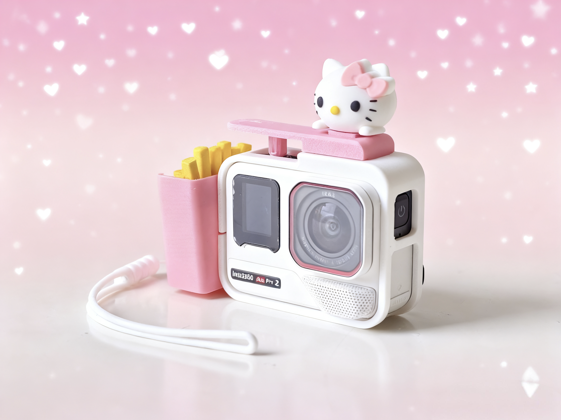 影石白色AcePro1/2代手柄DIY含兔笼 皮卡丘麦当劳巧克力白色配色,淘宝优惠券,粉丝福利购,淘宝优惠卷