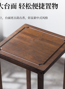 花架阳台客厅古典竹制多肉植物双层摆放架落地式置物架户外盆景