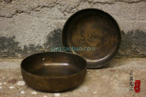 Handmade refined 12 cm bronze small maro 12CM small clouds gong and gong bronze gong bronze gong and gong to beat gong