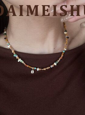 时尚波西米亚风串珠百搭复古锁骨