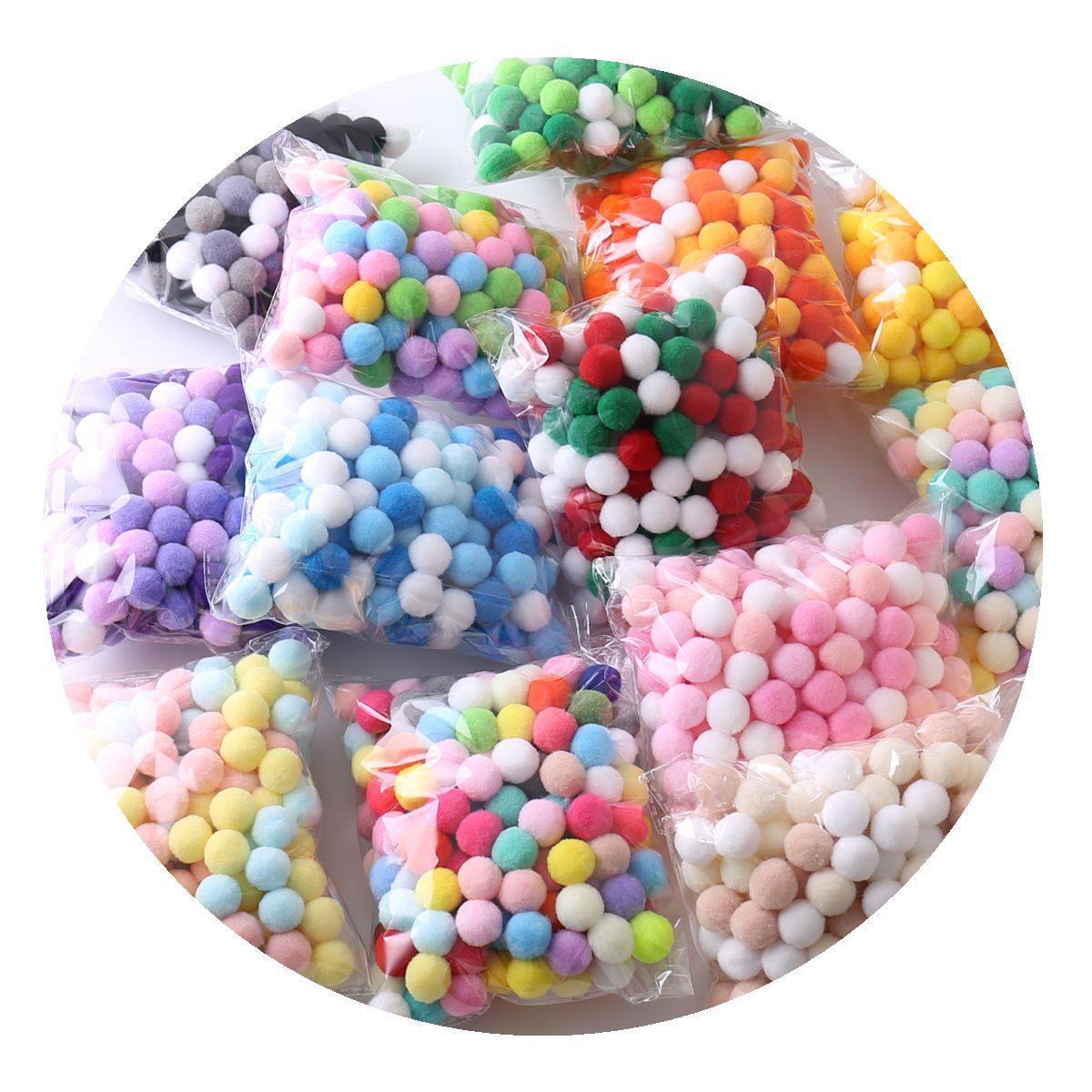 2CM高弹彩色毛球diy幼儿园儿童手工制作材料毛球项圈小毛球毛球画,淘宝优惠券,粉丝福利购,淘宝优惠卷