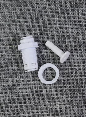 净水器2分隔板接头 1/4夹板接头 壁挂箱体纯水机穿板直通直通管件