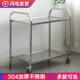 Stainless steel trolley thickened bowl truck double-layer dining delivery truck