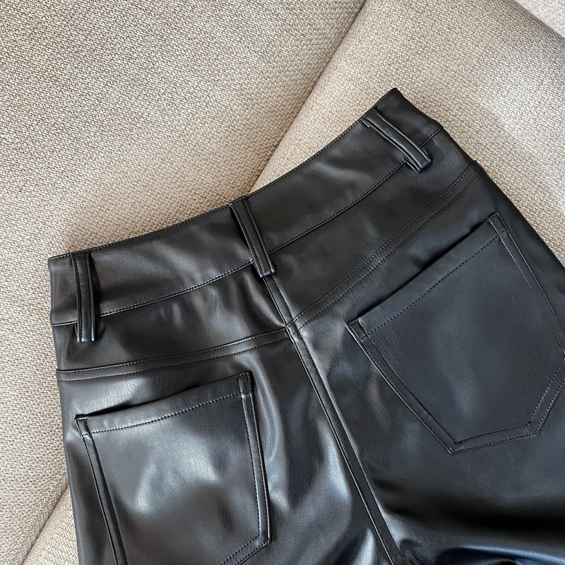 小姐姐【女团腿 】百搭黑色PU皮休闲显瘦长裤宽松直筒皮裤女,淘宝优惠券,粉丝福利购,淘宝优惠卷