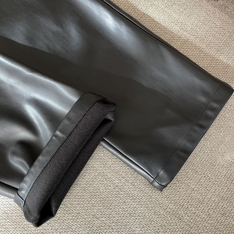 小姐姐【女团腿 】百搭黑色PU皮休闲显瘦长裤宽松直筒皮裤女,淘宝优惠券,粉丝福利购,淘宝优惠卷