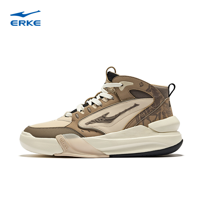 唐宫夜苑鸿星尔克高帮休闲板鞋2025冬季新款男鞋厚底百搭运动鞋男,淘宝优惠券,粉丝福利购,淘宝优惠卷