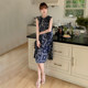 ຜ້າໄຫມຝ້າຍພິມອອກແບບວ່າງ plus size dress ສໍາລັບໃສ່ນອກແລະເຮືອນ