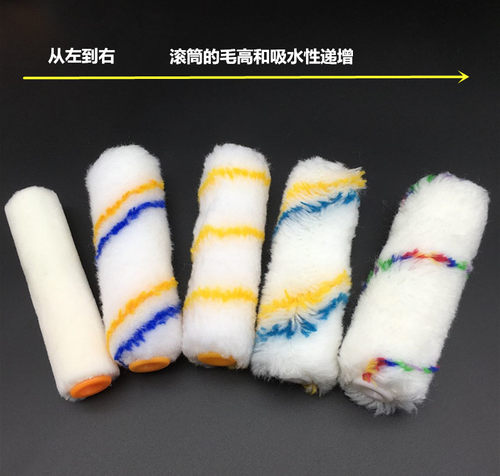 强辉辅料4寸小滚筒滚芯滚筒刷迷你刷头刷芯拇指小滚筒刷头包邮 - 图0