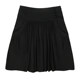 Black wool pocket versatile skirt