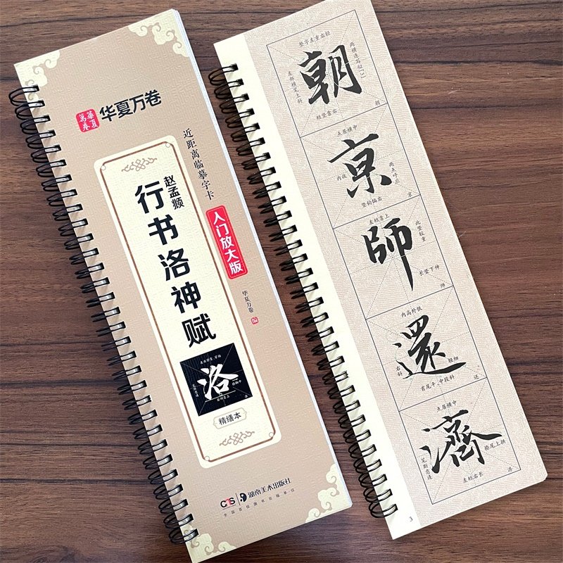 【14年老店】赵孟俯行书洛神赋字帖入门放大版精修米字格原贴碑帖高清近距离临摹字卡毛笔书法字帖初学者入门赵孟頫行书字帖学生成,淘宝优惠券,粉丝福利购,淘宝优惠卷