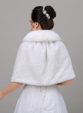 秋冬酒店KTV迎宾礼服毛披肩